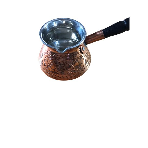 Vintage Copperbull Turkish Coffee Pot Handle Inlaid with Mother of Pearl - Picture 5 of 16